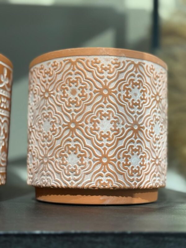 maceta naranja grande