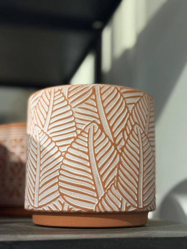 maceta naranja grande