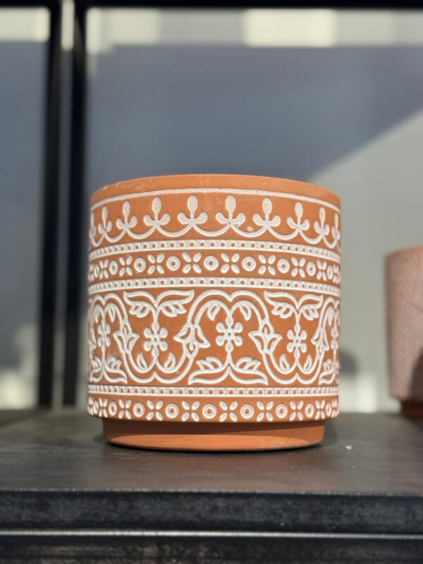 maceta naranja grande